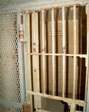 The solitary confinement shower room.
