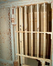 The solitary confinement shower room.