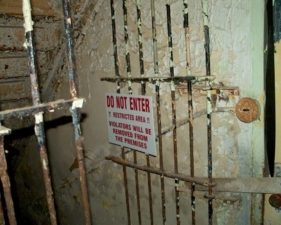 A restricted access sign. Some areas were closed to the public due to health concerns.