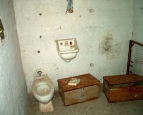 Inside an unrenovated west cell.