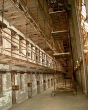 Unlike the east cell block, these cells were roomy and made of brick.