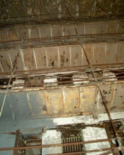 Where the new paint ended and the old paint began.