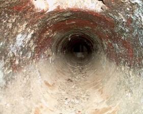 Part of the false tunnel system used in Shawshank Redemption.