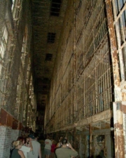 This photo shows how massive the cell block was.