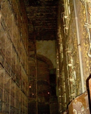 Looking from the east cell block toward the guard room.
