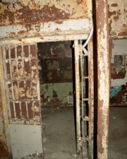 East cell block bars.