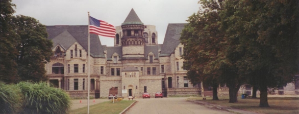 The prison as we drove up the driveway.