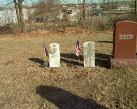 The tombstones of World War II veterans Martin and Robert Gitlin. Martin served as a sergeant in the Air Force. He died on January 12, 1954. Robert was an infantry staff sergeant and died on May 17, 1945.