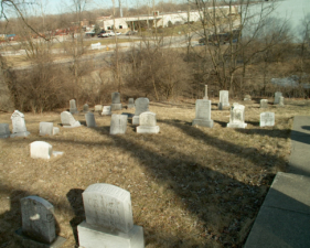 The rear of the cemetery. The tombstone at the bottom in for foreground belonged to Norman Kaiserman (1914-1918).