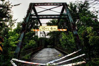 This is the east face of the bridge as it would have appeared traveling toward State Route 315.