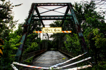 This is the east face of the bridge as it would have appeared traveling toward State Route 315.