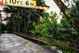 The north side of Orange Road Bridge. Notice the replacement bridge in the background.