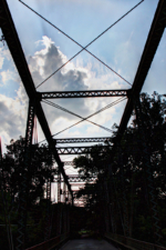 The upper section of the bridge from the east to the west.