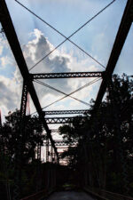 The upper section of the bridge from the east to the west.