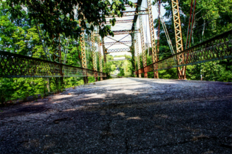 Our last view from the old Orange Road Bridge, looking to the east. You can see Orange Road in the background.