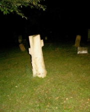 This type of tombstone is known as a "life cut short" stone.
