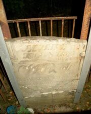 Mary's tombstone had been damage, but was repaired and surrounded by a protective barrier.