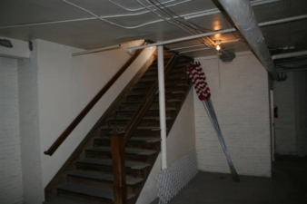 In the castle, these were the main stairs to the first floor from the basement. We'll stay in the basement for now.