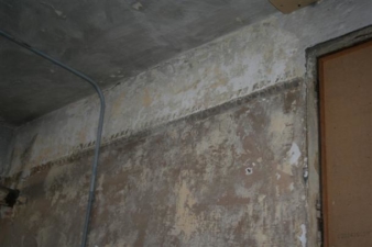 A little bit of stenciling detail near the basement ceiling.