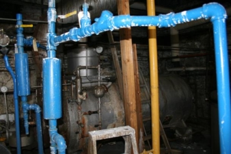 Inside the detached carriage house / boiler room.