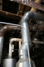 Some newer pipes mixed in with the old.