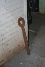 An old tool used to work with the boilers.