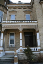 The castle's main entry was not in use during our visit.