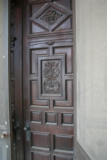 The front door of the castle was only a hint of the internal woodwork.