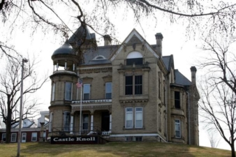 The castle-like P.P. Mast mansion overlooked the neighborhood.