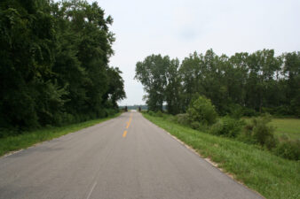 Approaching the Palmer Road Crybaby Bridge.