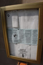 A bulletin board to the left of the main entrance listed programs and gave some of the observatory's history.