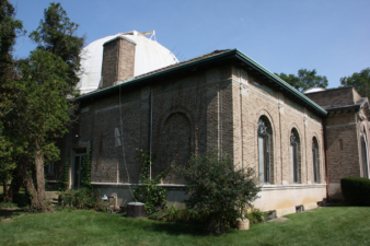 The northwest corner of Perkins Observatory.