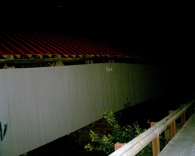 The west-facing wall of humpback bridge. You can see the hump if you look closely.