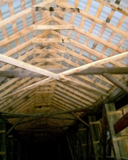 The roof of the bridge. The low-crossing beams were about nine feet above road level.
