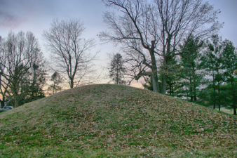 A view of the mound as dusk settled in.