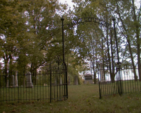 Rarey Cemetery had a really nice iron fence and gate.