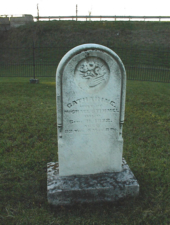 The tombstone of Catherine Stimmel. She died on September 11, 1872 at 82-years-old.