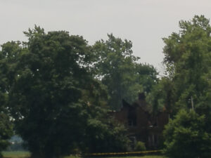 A closer look at the house after the fire. (Photo credit: Mike Long).