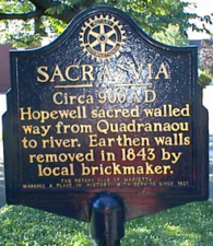 A dedication plaque for Sacra Via.