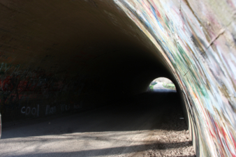Looking through Schrader Tunnel to the other side.