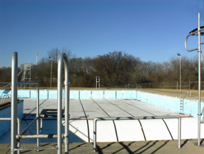 The pool had been empty for years. Here you can see the deep end.