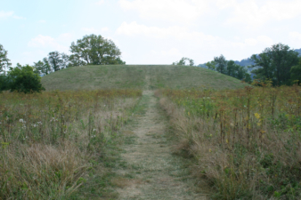 The thirty-foot tall Seip Mound.