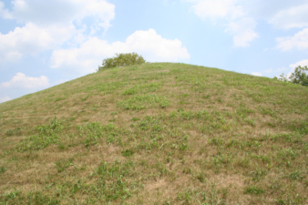 The end cap of Seip Mound.