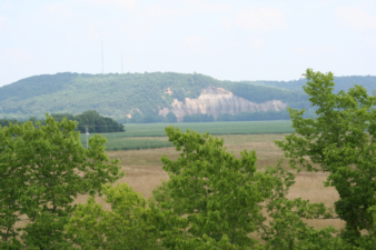 The view from the top of the mound.