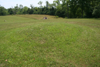 Another look at one of the elliptical mounds.