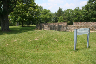 One of the burial mounds of the area.