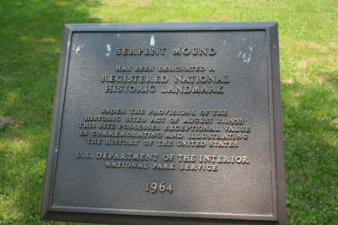 This marker designated the mound as a Registered National Historic Landmark.