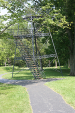 The mound's observation tower, erected in 1908.