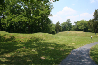 Serpent Mound as viewed from next to the observation tower.