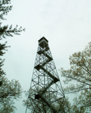 The Shawnee Lookout Tower as seen from the ground.